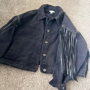 Denim Fringe Jacket